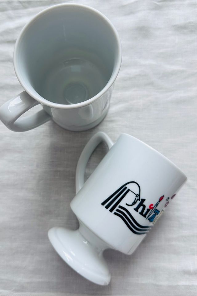 Vintage 1976 Bicentennial Philadelphia Pedestal Mug Set Selected by KA.TL.AK #1