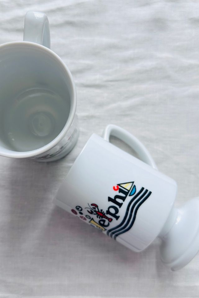 Vintage 1976 Bicentennial Philadelphia Pedestal Mug Set Selected by KA.TL.AK #2