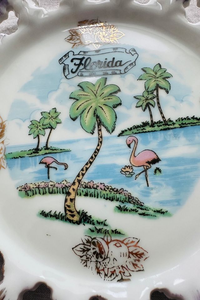 Vintage Decorative Florida Souvenir Plate Selected by KA.TL.AK #1