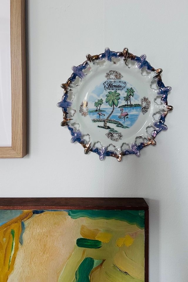 Vintage Decorative Florida Souvenir Plate Selected by KA.TL.AK #2