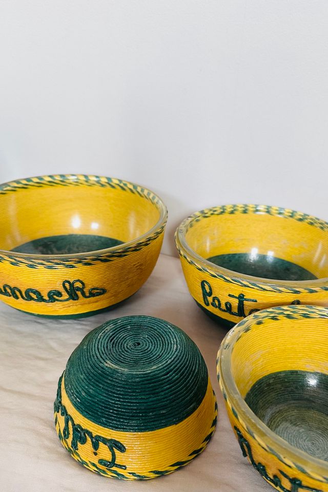 Vintage Snacks, Pretzels, Nuts and Tidbits Glass Nesting Bowl Set Selected by KA.TL.AK #1