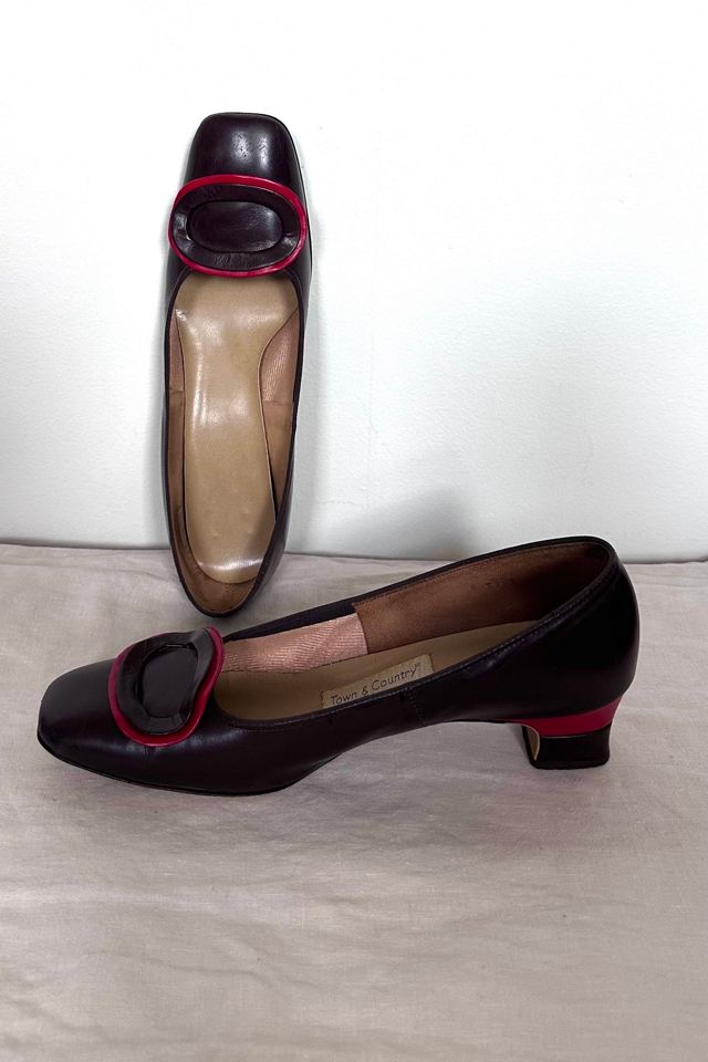Vintage 1960’s Leather Brown Town and Country Low Heel Pumps Selected by KA.TL.AK #2