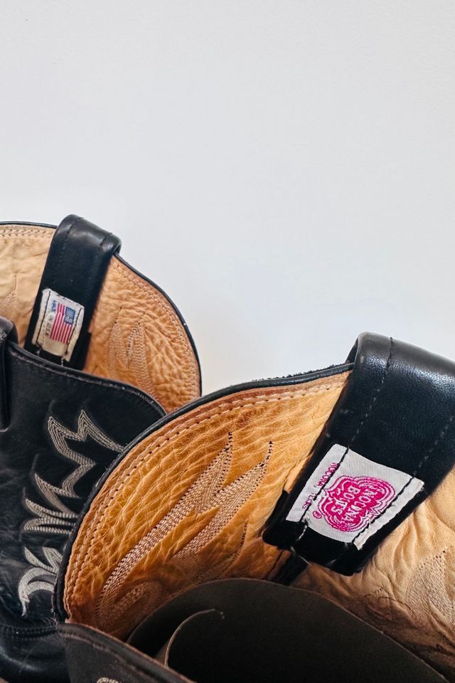 Vintage Black Nocona Boots with White Stitching Selected by KA.TL.AK #2