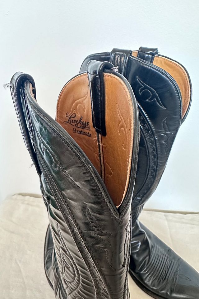 Vintage Black Lucchese Classic Handmade Boots Selected by KA.TL.AK #2