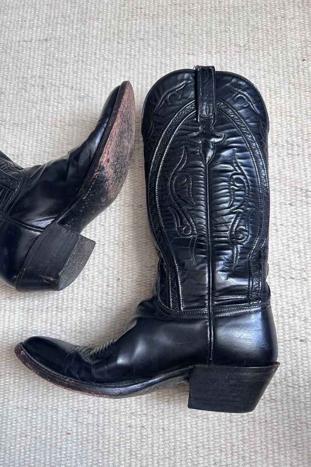 Vintage Black Lucchese Classic Handmade Boots Selected by KA.TL.AK #3