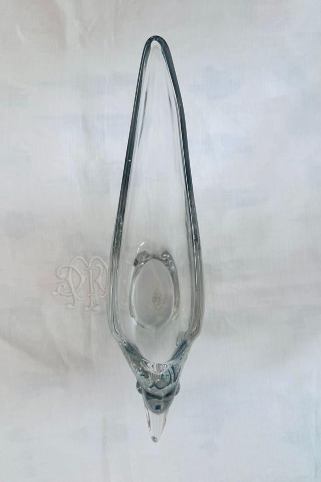 Vintage 1960’s Art Vannes France Glass Crystal Bird Dish Selected by KA.TL.AK #2