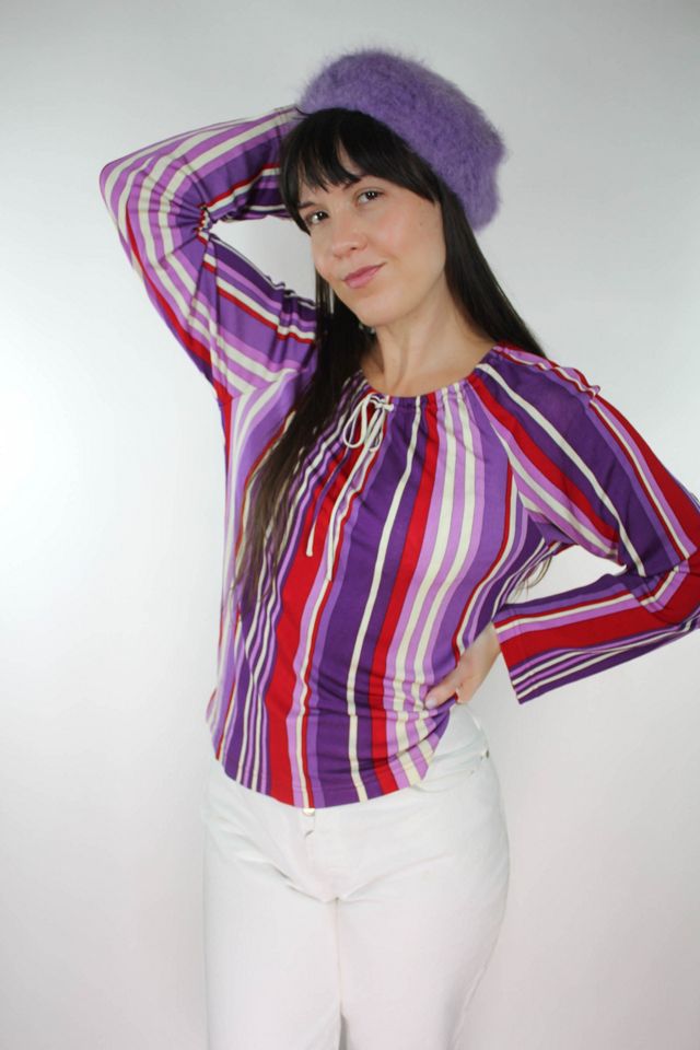 Averardo Bessi for Bergdorf Goodman Vertical Striped Blouse Selected By Moons + Junes Vintage #2