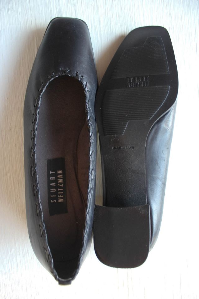 Vintage Stuart Weitzman Black Braided Leather Pumps Selected By Moons + Junes Vintage #2