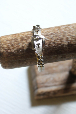 Vintage Silver Chain Belt Buckle Bracelet Selected By Moons + Junes Vintage