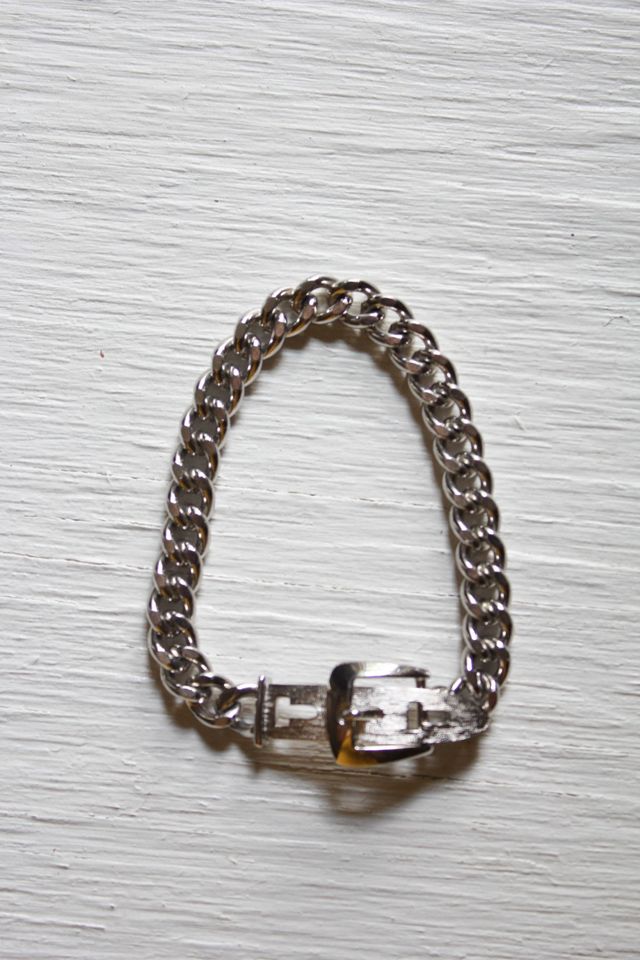 Vintage Silver Chain Belt Buckle Bracelet Selected By Moons + Junes Vintage #1