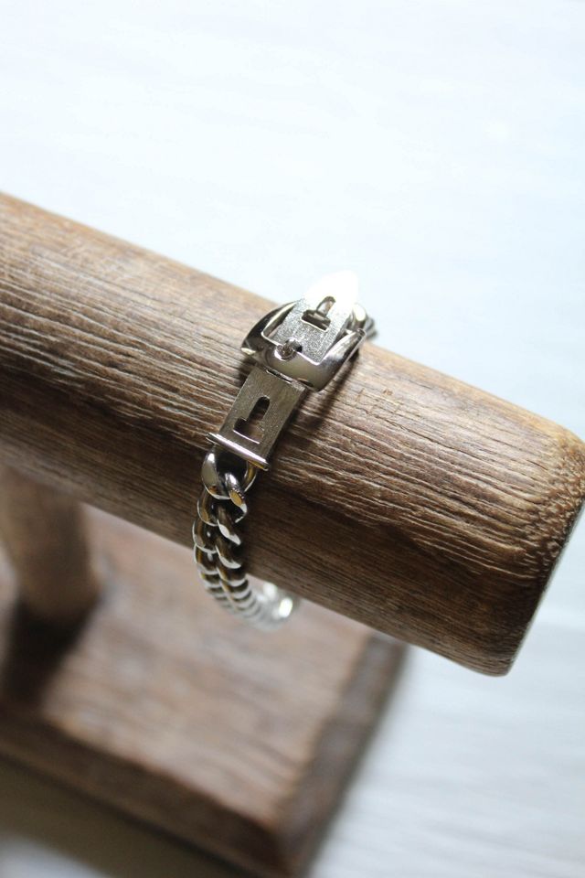 Vintage Silver Chain Belt Buckle Bracelet Selected By Moons + Junes Vintage #3