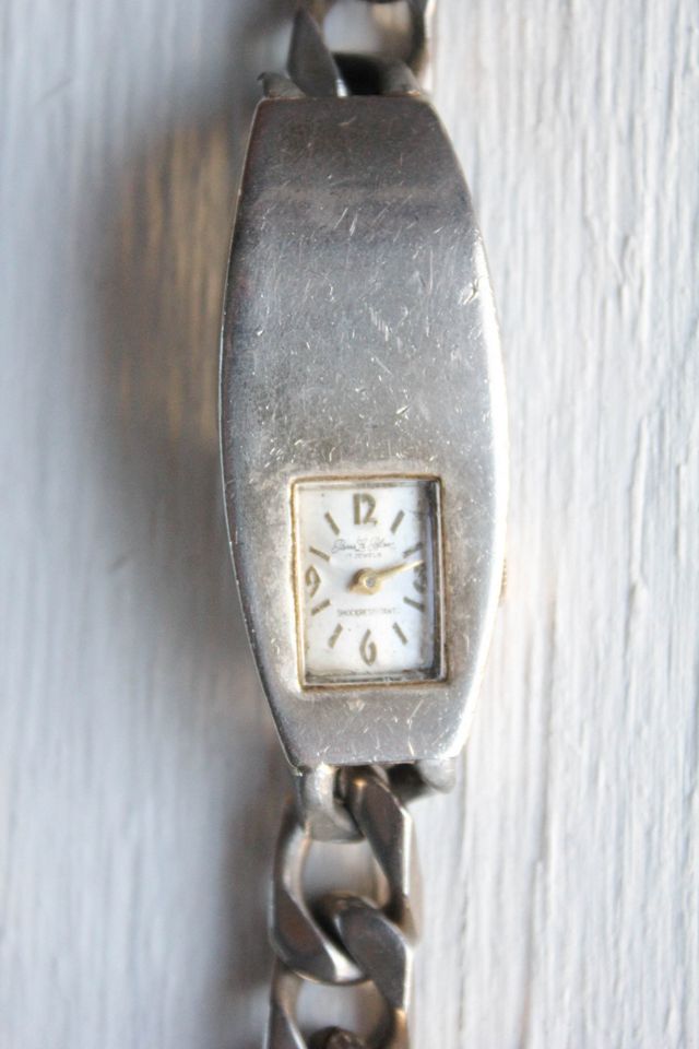 1950s Pierre Le Blanc 17-Jewel Silver Link Chain Watch Selected By Moons + Junes Vintage #2