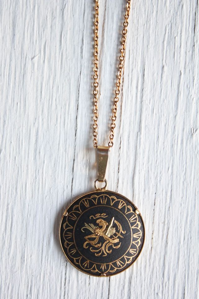 Vintage Spanish Toledo Damascene Pendant Necklace Selected By Moons + Junes Vintage #3