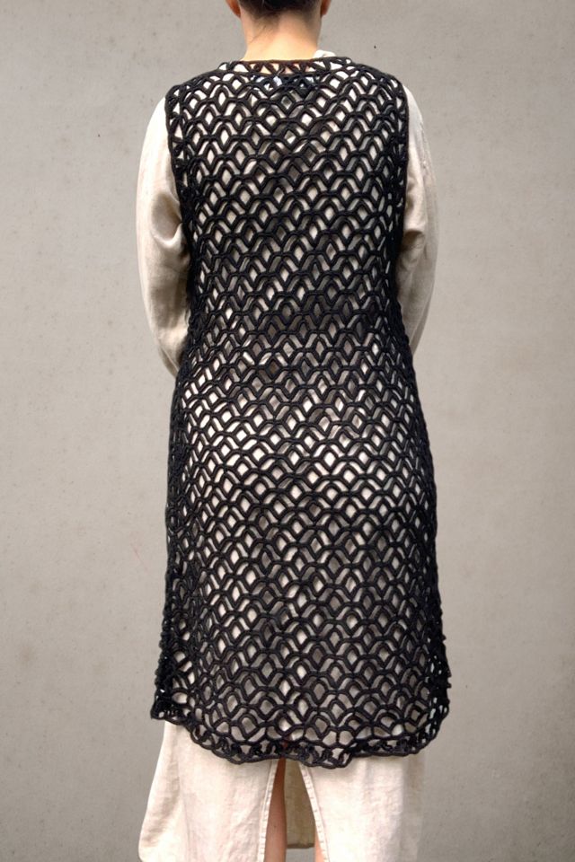 Vintage 1990s Openwork Crochet Vest Selected by SharpLilTeeth #3