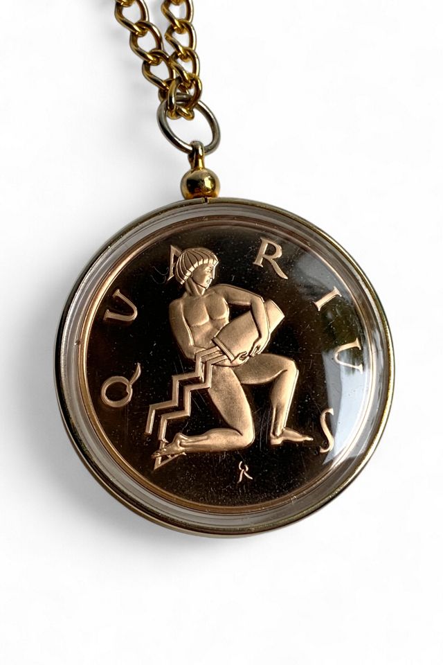 Vintage Statement Aquarius Zodiac Pendant Selected by SharpLilTeeth #1