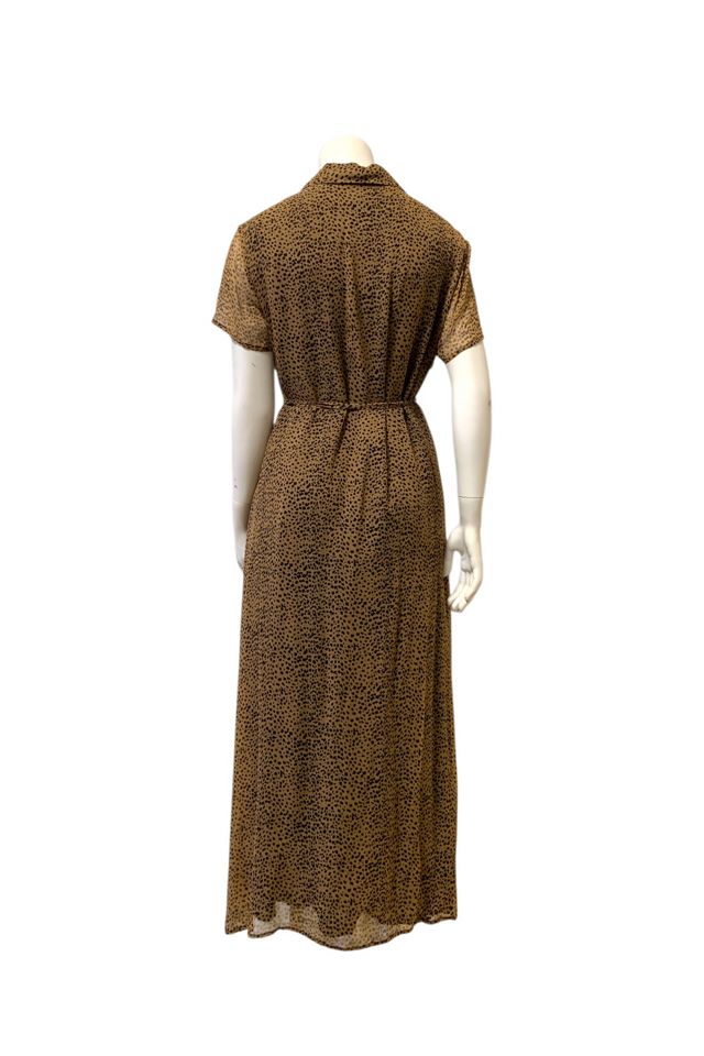 Vintage 1990s Leopard Print Silk Dress Selected by SharpLilTeeth #3