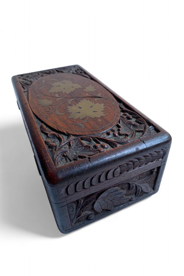 Vintage Carved Wooden Jewelry Box Selected by SharpLilTeeth #1