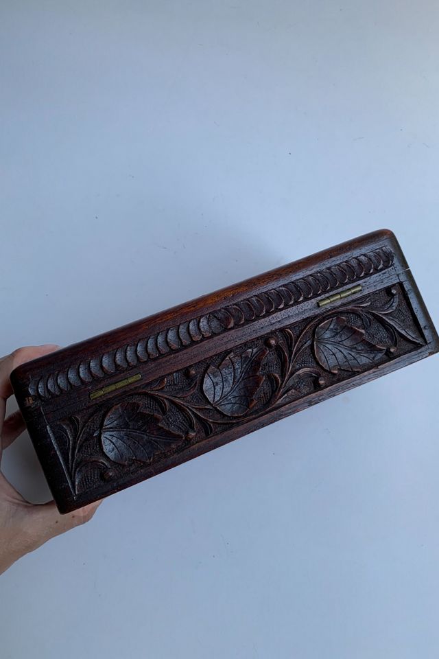 Vintage Carved Wooden Jewelry Box Selected by SharpLilTeeth #3