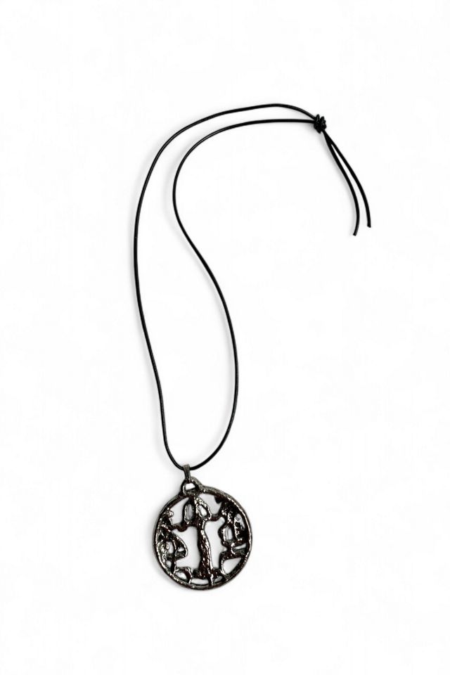 Vintage Libra Zodiac Pendant on Leather Cord Selected by SharpLilTeeth #2