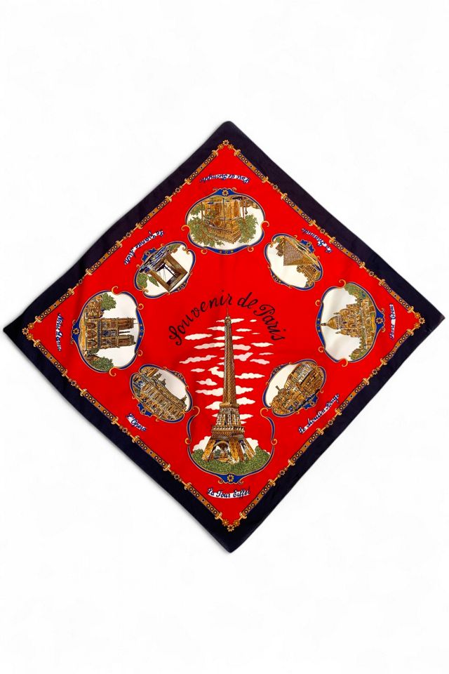 Vintage 1980s Paris Souvenir Scarf Selected by SharpLilTeeth #1