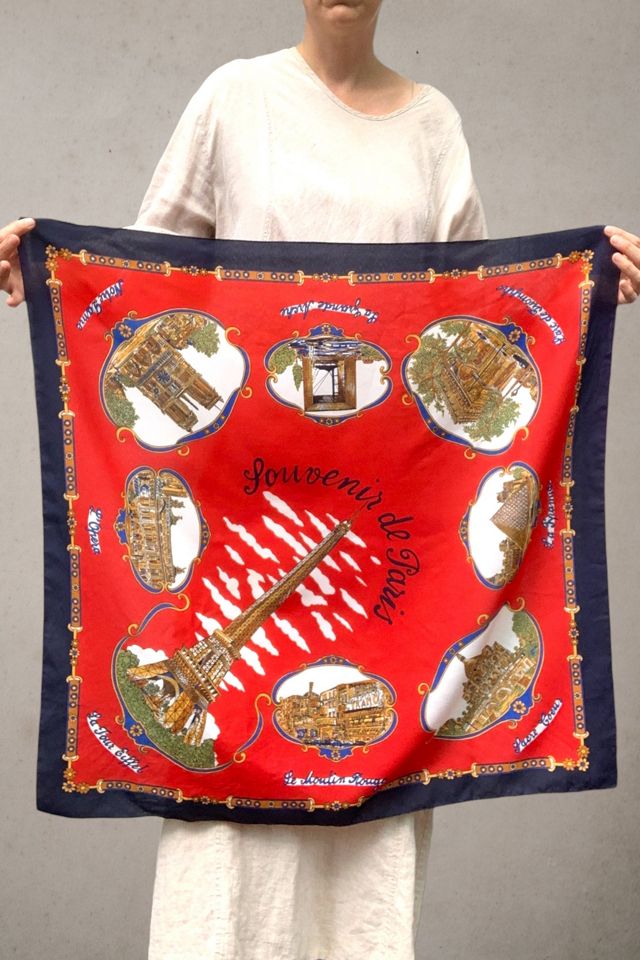 Vintage 1980s Paris Souvenir Scarf Selected by SharpLilTeeth #2