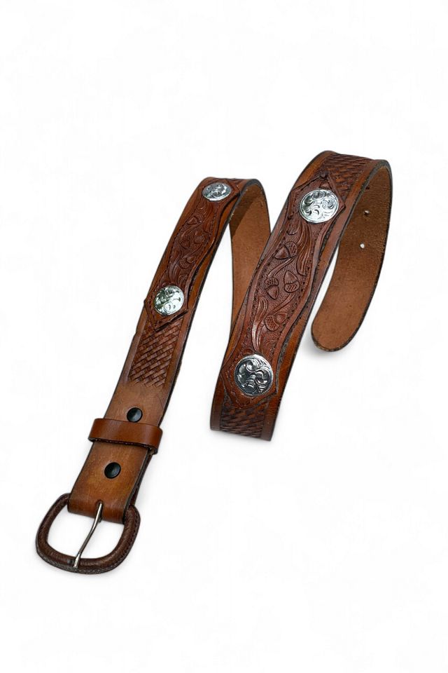 Vintage Tooled Leather Medallion Eagle Belt Selected by SharpLilTeeth #1