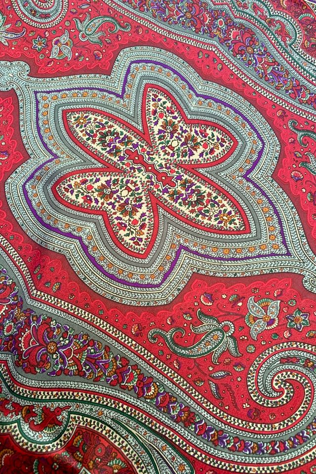 Vintage Silk Paisley Scarf Selected by SharpLilTeeth #1