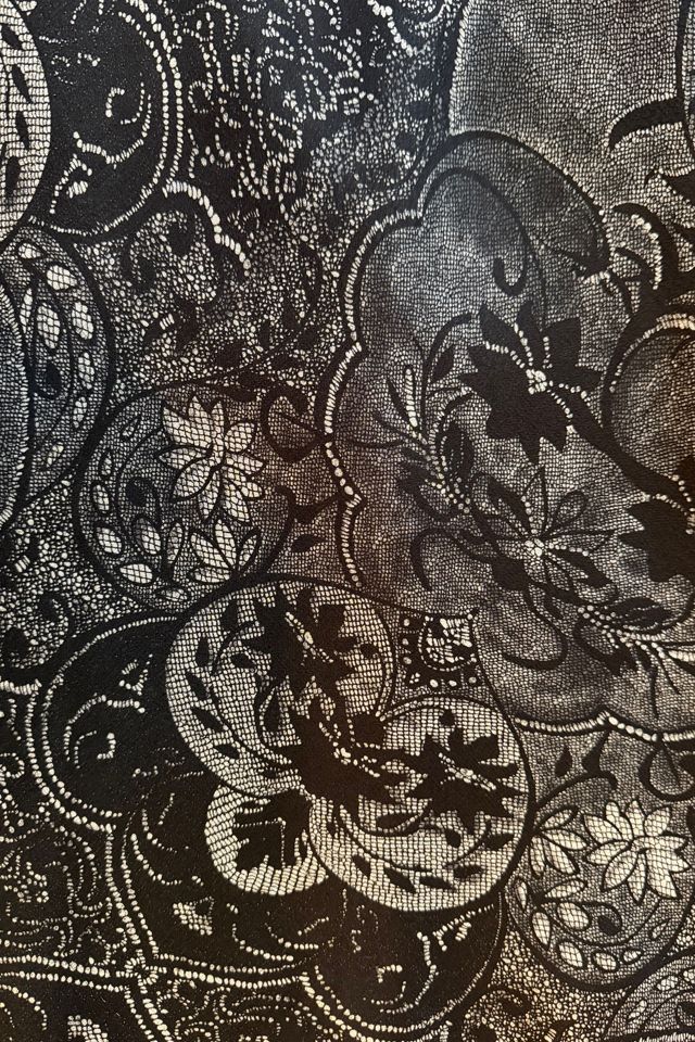 Vintage 1990s Silk Paisley Whimsigoth Ruffle Dress Selected by Two Vintage Twins #3