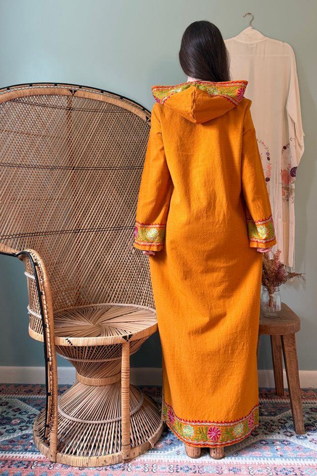 Vintage 1960s Boho Embroidered Hooded Caftan Maxi Dress Selected by Two Vintage Twins #2