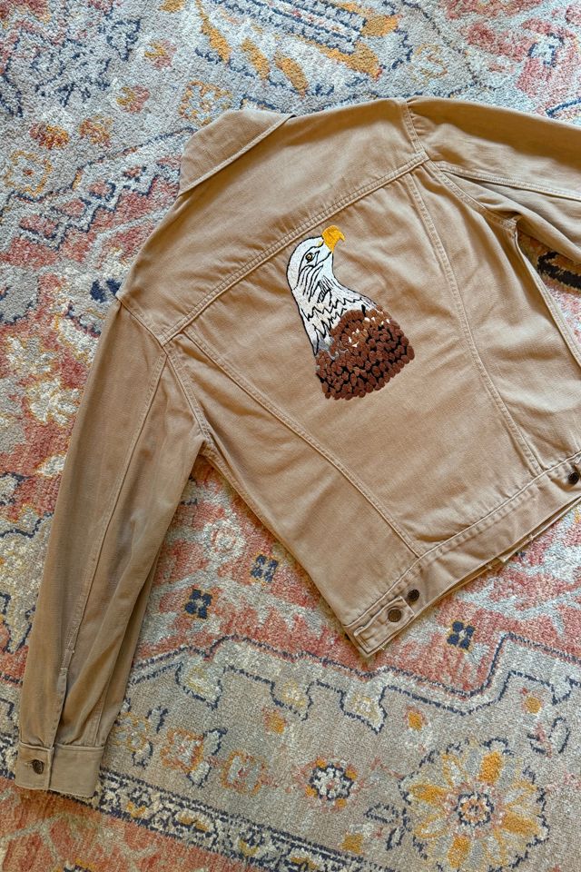 Vintage 1970s Hand Embroidered Eagle Canvas Jacket Selected by Two Vintage Twins #2