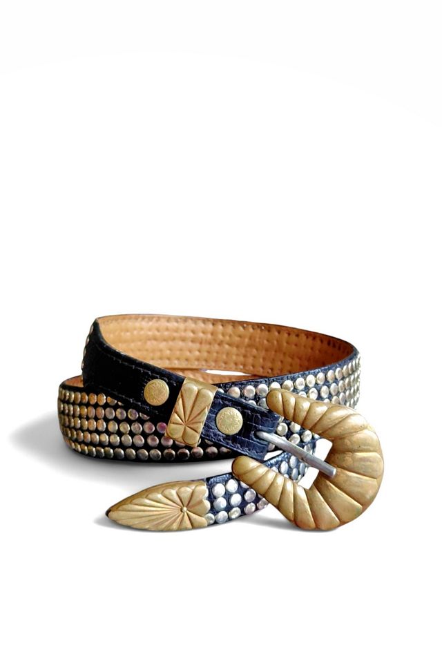 1980's Western Studded Leather Belt Selected by Garbage Soup #1