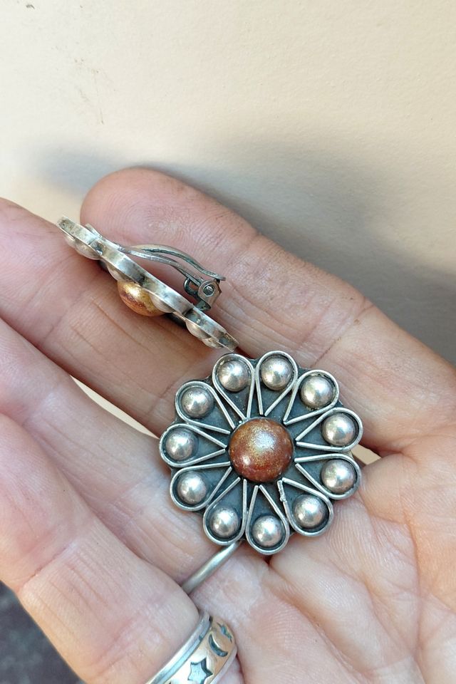 Taxco Sterling Silver Clip-on Earrings Selected by Garbage Soup #2