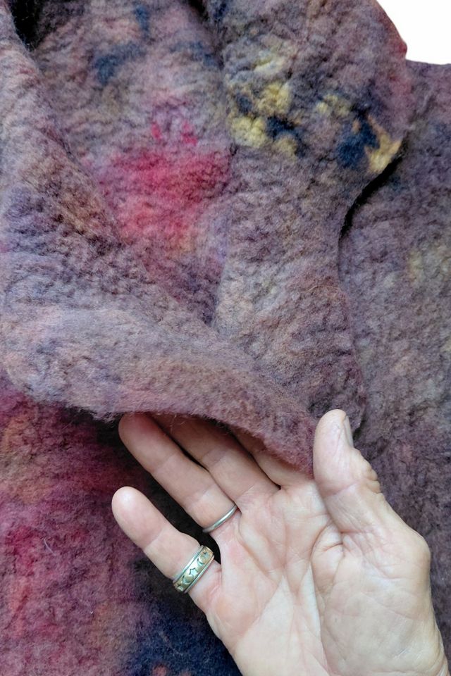 Artisan Dyed Felted Wool Vest Selected by Garbage Soup #2