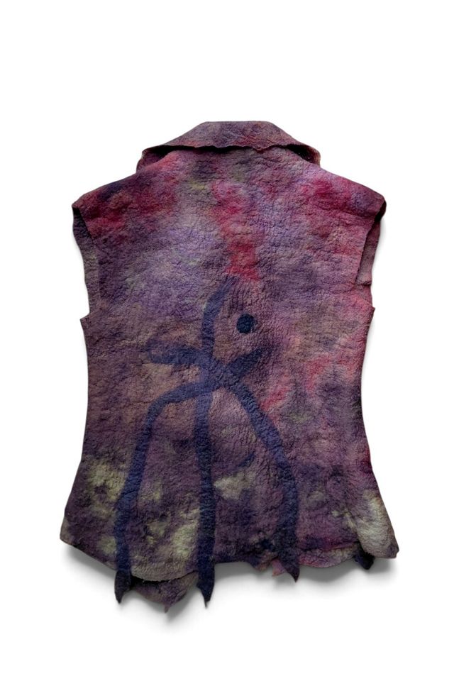 Artisan Dyed Felted Wool Vest Selected by Garbage Soup #3