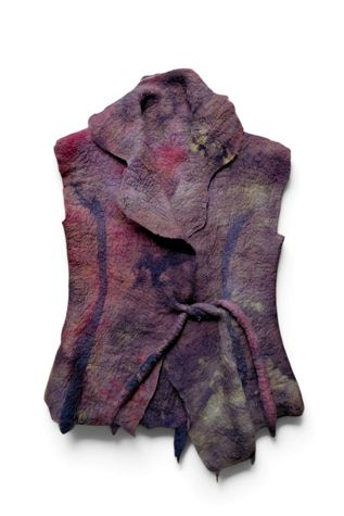 Artisan Dyed Felted Wool Vest Selected by Garbage Soup