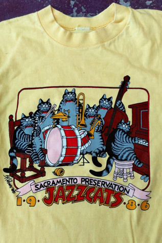 1980's Kliban Jazz Cats Tee Selected by Garbage Soup