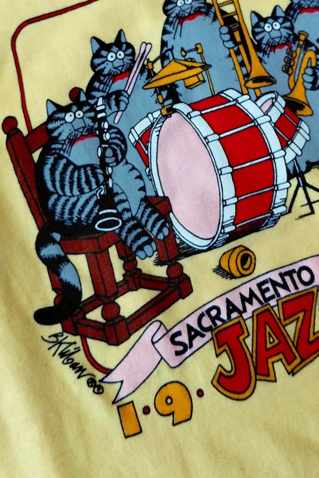 1980's Kliban Jazz Cats Tee Selected by Garbage Soup #2