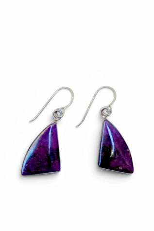 Jerry Harr Purpurite and Silver Earrings Selected by Garbage Soup