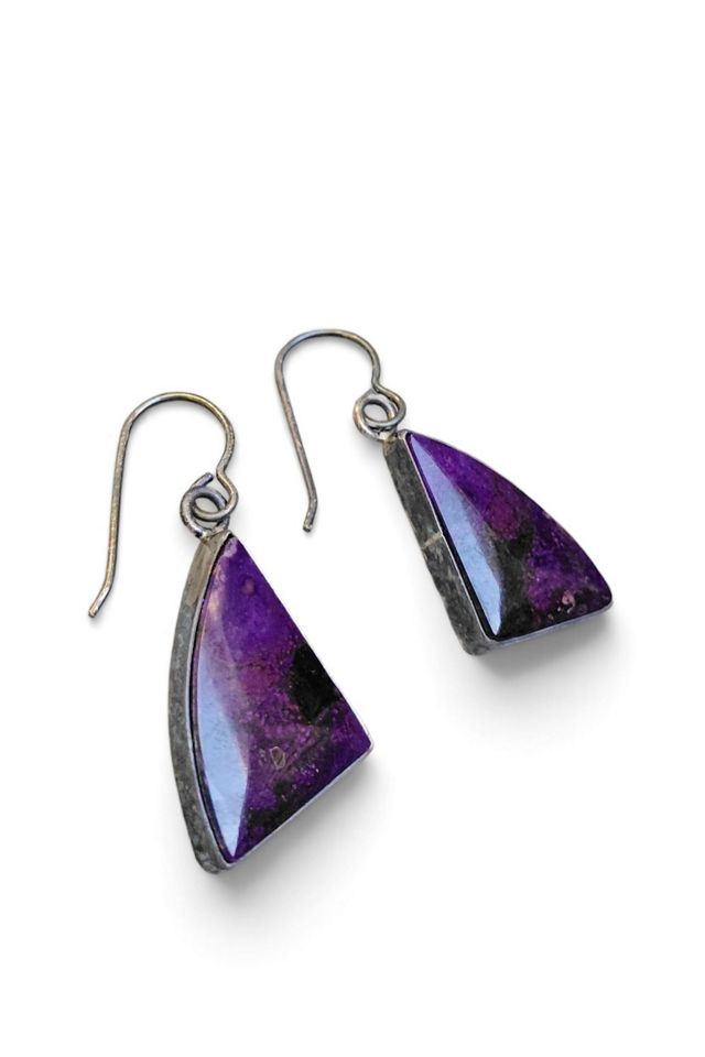 Jerry Harr Purpurite and Silver Earrings Selected by Garbage Soup #2