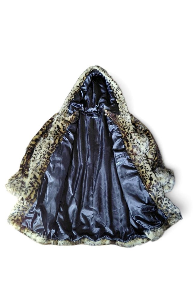 Pamela McCoy 1990's Hooded Faux Fur Coat Selected by Garbage Soup #3