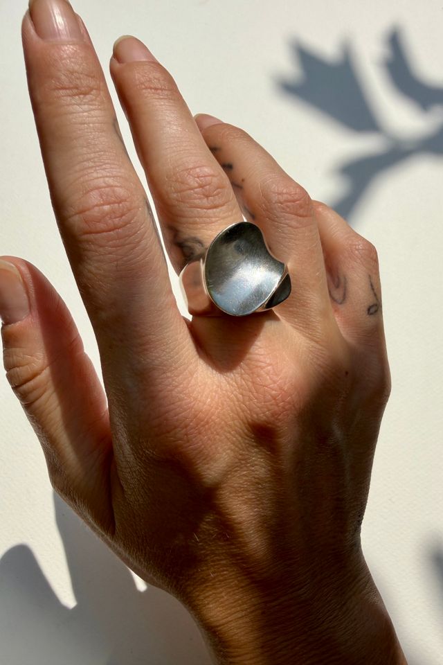 Sterling Silver Abstract Wave Ring Selected by Wax Plant #2
