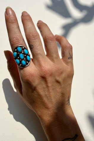 Sterling Silver and Turquoise Ring Selected by Wax Plant