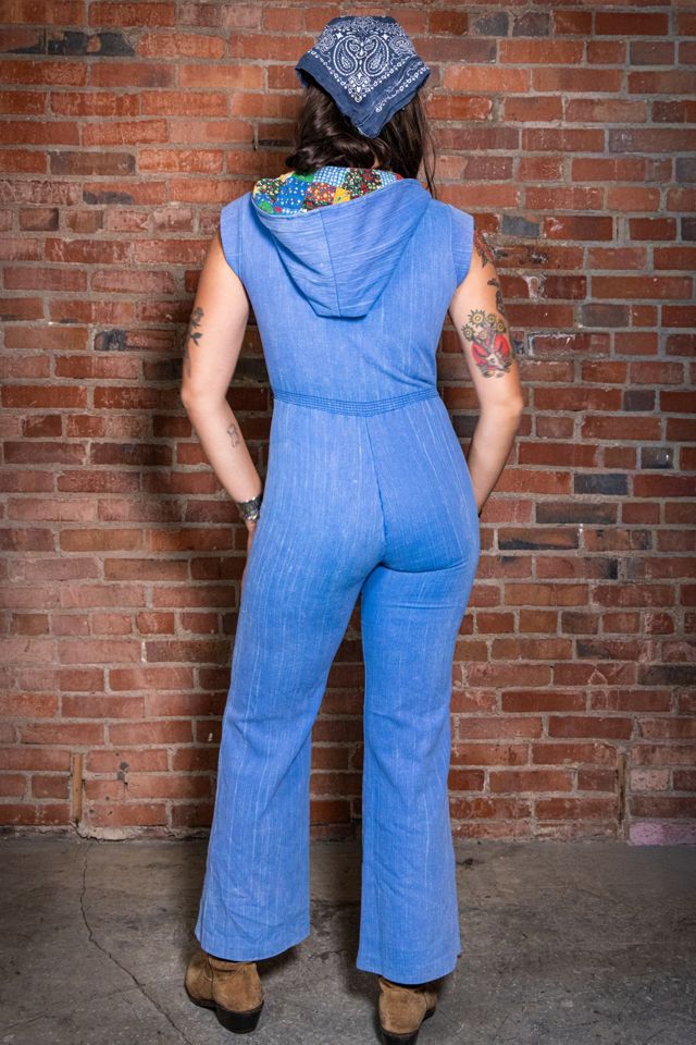 Vintage 70s Denim Patchwork Flared Jumpsuit Selected by Black Shag Vintage #1