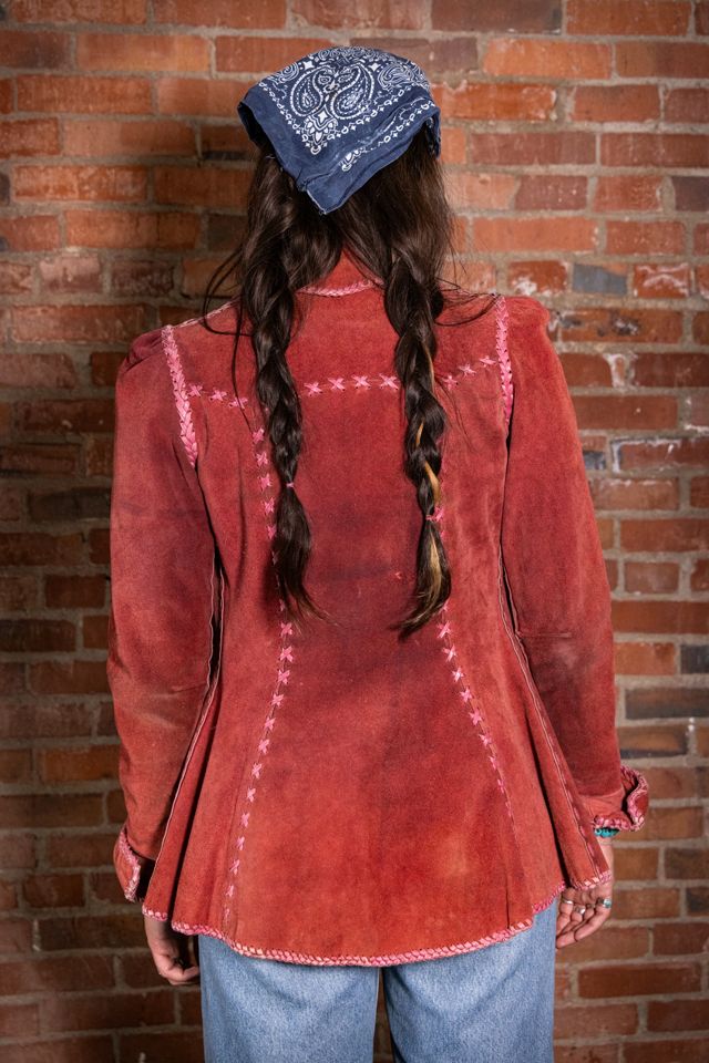 Vintage 70s Fuchsia Suede Jacket Selected by Black Shag Vintage #1