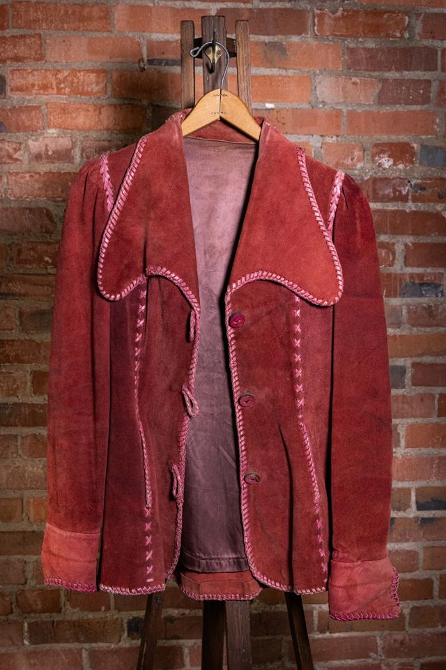 Vintage 70s Fuchsia Suede Jacket Selected by Black Shag Vintage #2