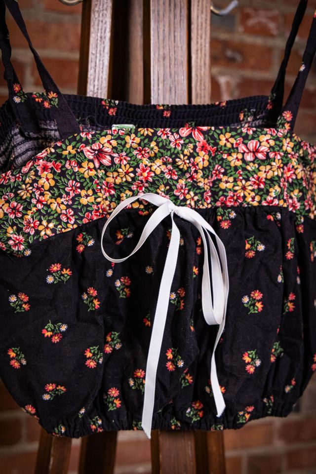 Vintage 70s Cropped Floral Blouse Selected by Black Shag Vintage #1