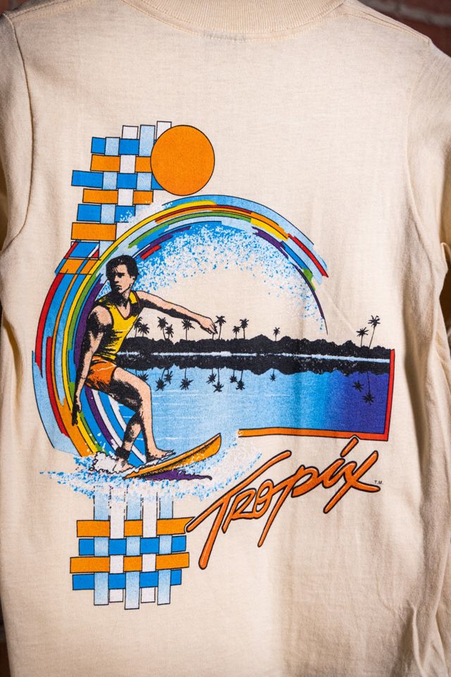 Vintage 80s Tropix Surfer Long Sleeve T Shirt Selected by Black Shag Vintage #3