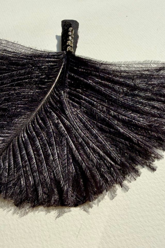 Vintage Rhinestone Feather Hair Clip Selected by Wax Plant #3