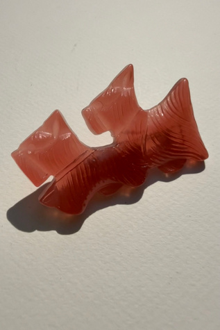 Pink Scottie Dog Brooch Selected by Wax Plant