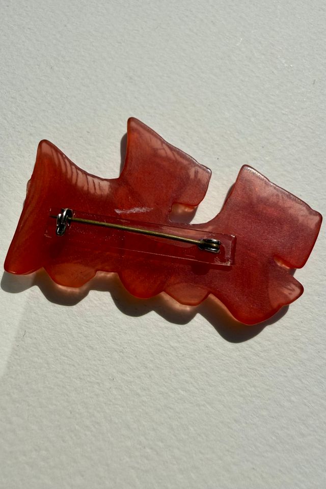 Pink Scottie Dog Brooch Selected by Wax Plant #1
